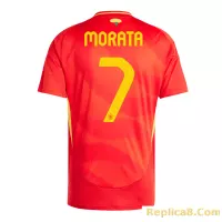 2024 Spain MORATA #7 Euro Cup Home Football Jersey - view 3