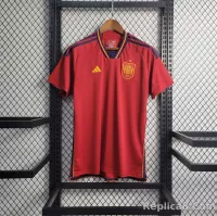 2022 Spain   World Cup Home Fan Edition Soccer Jersey - view 1