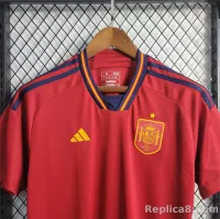 2022 Spain   World Cup Home Fan Edition Soccer Jersey - view 6