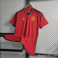 2022 Spain   World Cup Home Fan Edition Soccer Jersey - view 8