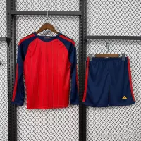2026 Spain Home World Cup Soccer Kids Kit Long Sleeve Jersey+Shorts - view 3