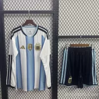 2026 Argentina Home World Cup Soccer Kdsi Kit Long Sleeve Jersey+Shorts - view 1