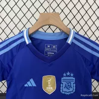 2024 Argentina Copa America Away Soccer Kids Kit Jersey+Shorts - view 4