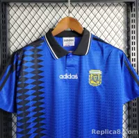 1994 Argentina World Cup Soccer Away Retro Jersey - view 4