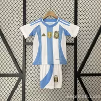 2023/24 Argentina Copa America Home Soccer Kids Kit Jersey+Shorts - view 1
