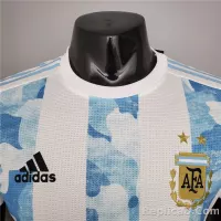 2020 Argentina Home Soccer Jersey Messi#10 With the Patches Player Version - view 4