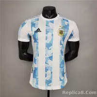 2020 Argentina Home Soccer Jersey Messi#10 With the Patches Player Version - view 6