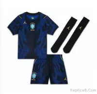 2026 Brazil Away World Cup Football Kids Full Kit Jersey+Shorts+Socks - view 1