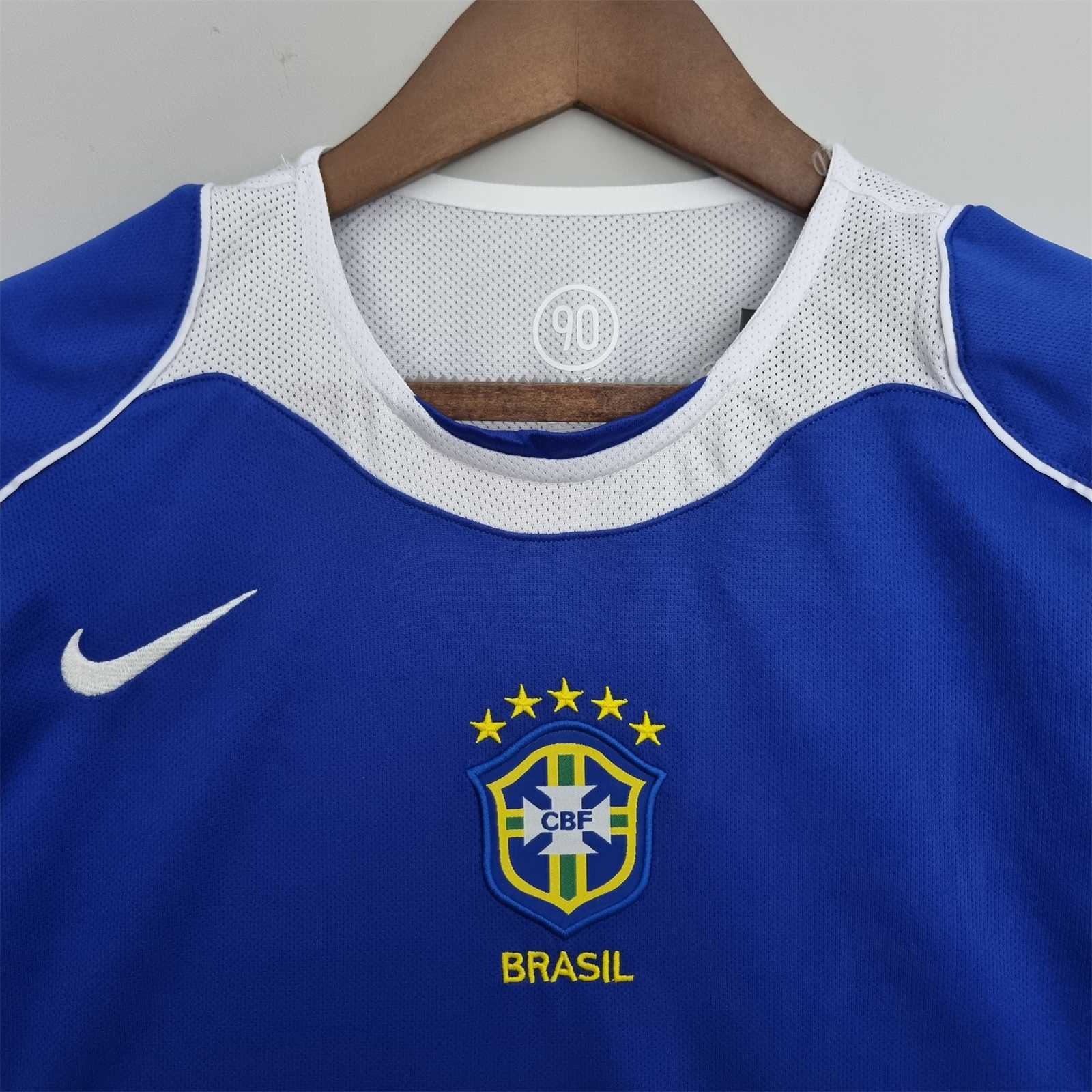 2004 Brazil World Cup Away Retro Soccer Jersey - gallery