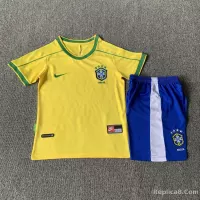 1998 Brazil World Cup Home Retro Jersey Kids Kit +Shorts - view 13