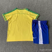 1998 Brazil World Cup Home Retro Jersey Kids Kit +Shorts - view 10