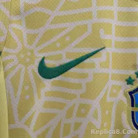 2024 Brazil Home Copa America Football Kids Kit Jersey+Shorts - view 6