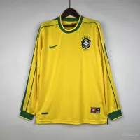 1998 Brazil World Cup Home Retro Jersey Long Sleeve - view 1