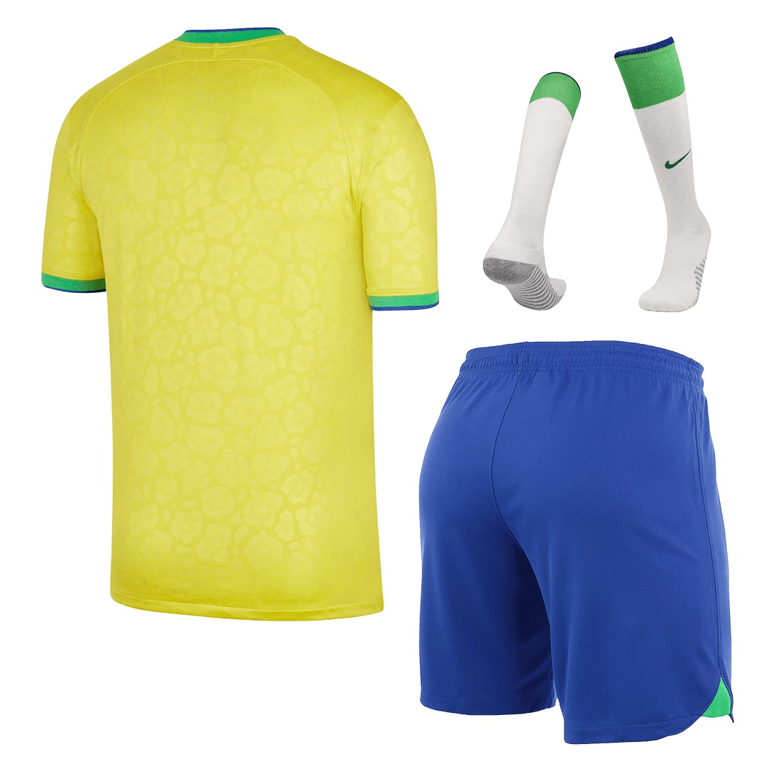 2022 Brazil World Cup Home Whole Kit Jersey+Shorts+Socks - gallery