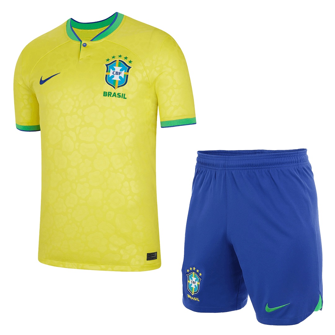2022 Brazil World Cup Home Whole Kit Jersey+Shorts+Socks - gallery
