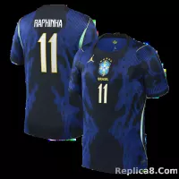 Raphinha Brazil National Team Jordan Brand 2026 Away Stadium Replica Jersey - Blue - view 1
