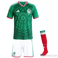 2026 Mexico World Cup Home Kids Full Kit Jersey+Shorts+Socks - view 1