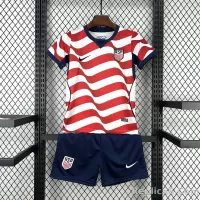2026 USMNT Home World Cup Soccer Kids Kit Jersey+Shorts - view 1