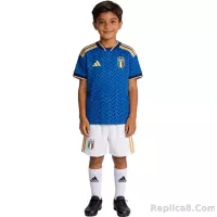 2026 Italy World Cup Home Soccer Kids Full Kit Jersey+Shorts+Socks - view 3