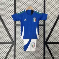 2024 Italy Euro Cup Home Kids Kit Jersey+Shorts - view 1