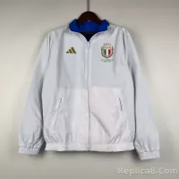 2023-2024 Italy Reversible Windbreaker （White-Blue）Soccer Jersey 1:1 Thai Quality - view 4