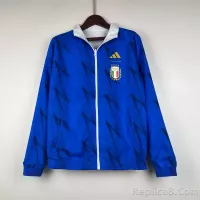 2023-2024 Italy Reversible Windbreaker （White-Blue）Soccer Jersey 1:1 Thai Quality - view 7