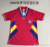 1994 Romania Home Football Retro Jersey Red - view 1