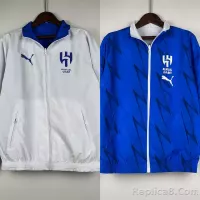 2023/2024 Al-Nassr Reversible Windbreaker（White-Blue）Soccer Jersey 1:1 Thai Quality - view 1