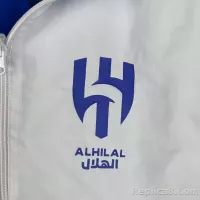 2023/2024 Al-Nassr Reversible Windbreaker（White-Blue）Soccer Jersey 1:1 Thai Quality - view 14
