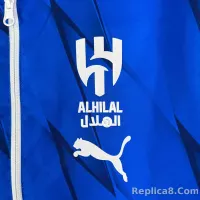 2023/2024 Al-Nassr Reversible Windbreaker（White-Blue）Soccer Jersey 1:1 Thai Quality - view 4