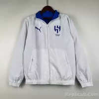 2023/2024 Al-Nassr Reversible Windbreaker（White-Blue）Soccer Jersey 1:1 Thai Quality - view 6