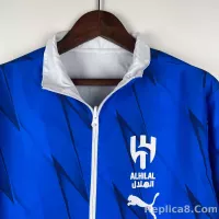 2023/2024 Al-Nassr Reversible Windbreaker（White-Blue）Soccer Jersey 1:1 Thai Quality - view 8