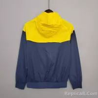 2023/2024 Al-Nassr Windbreaker Navy blue and yellow Soccer Jersey 1:1 Thai Quality - view 4