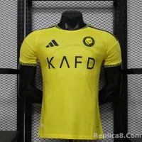 26-27 Al-Nassr Victory Home Soccer Jersey Player Version with Sponsor - view 1