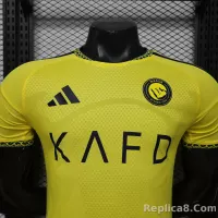 26-27 Al-Nassr Victory Home Soccer Jersey Player Version with Sponsor - view 4