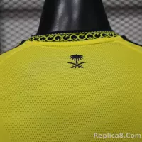 26-27 Al-Nassr Victory Home Soccer Jersey Player Version with Sponsor - view 5