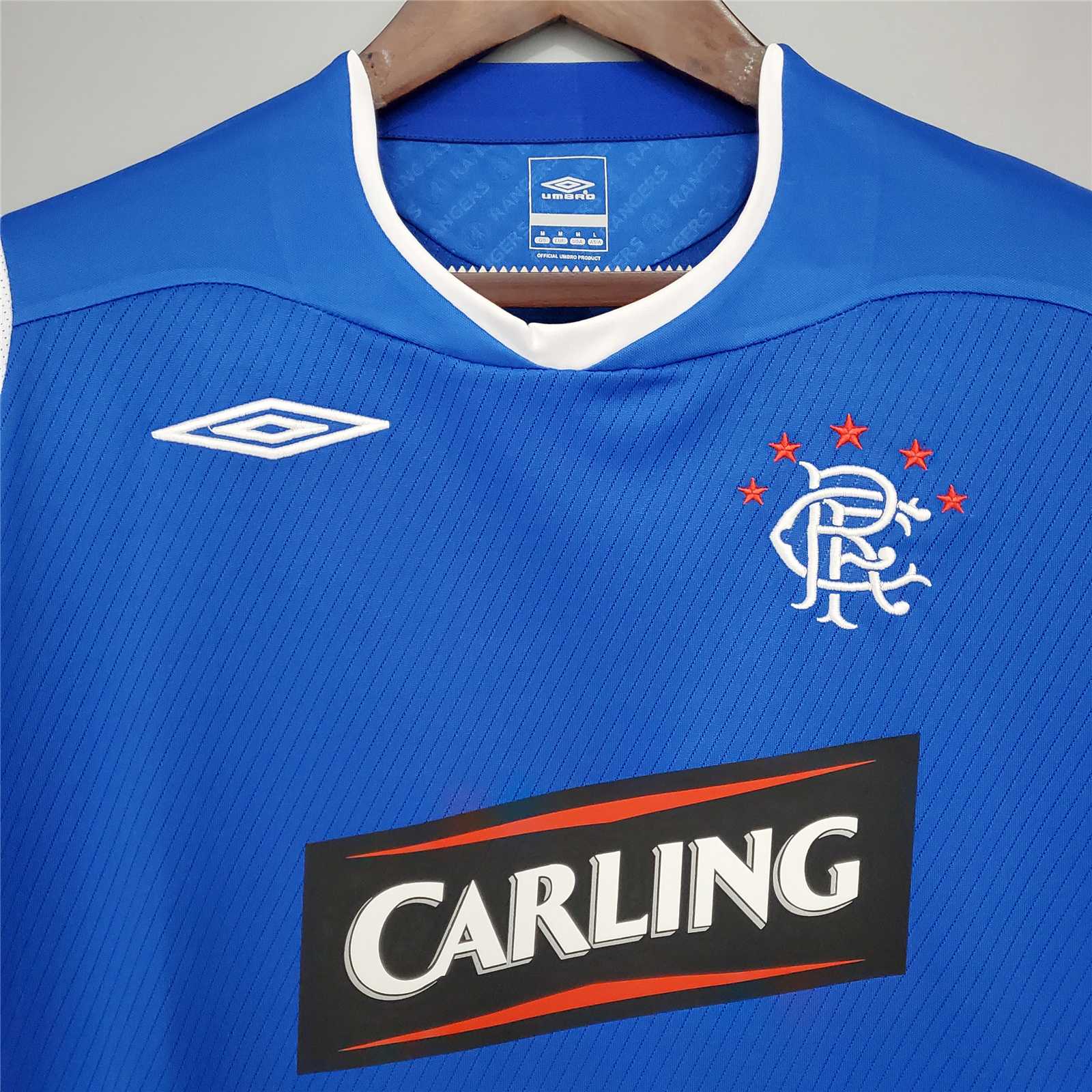 2008-09 Glasgow Rangers Home Soccer Retro Jersey - gallery