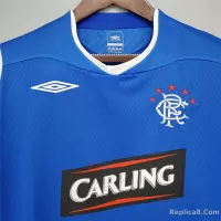 2008-09 Glasgow Rangers Home Soccer Retro Jersey - view 4