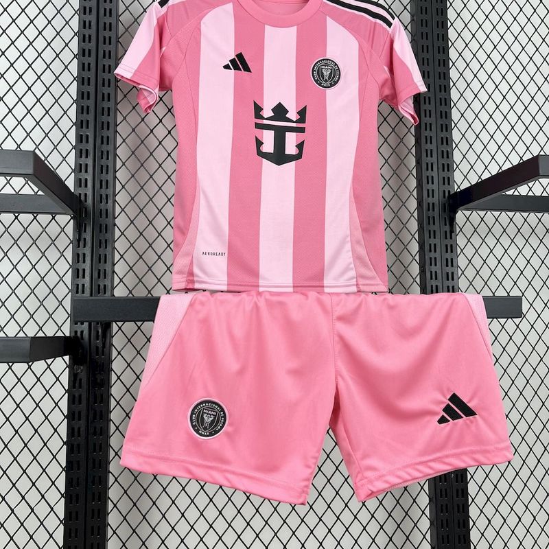 25-26 Inter Miami CF Pink  Soccer Kids Kit Jersey+Shorts - gallery