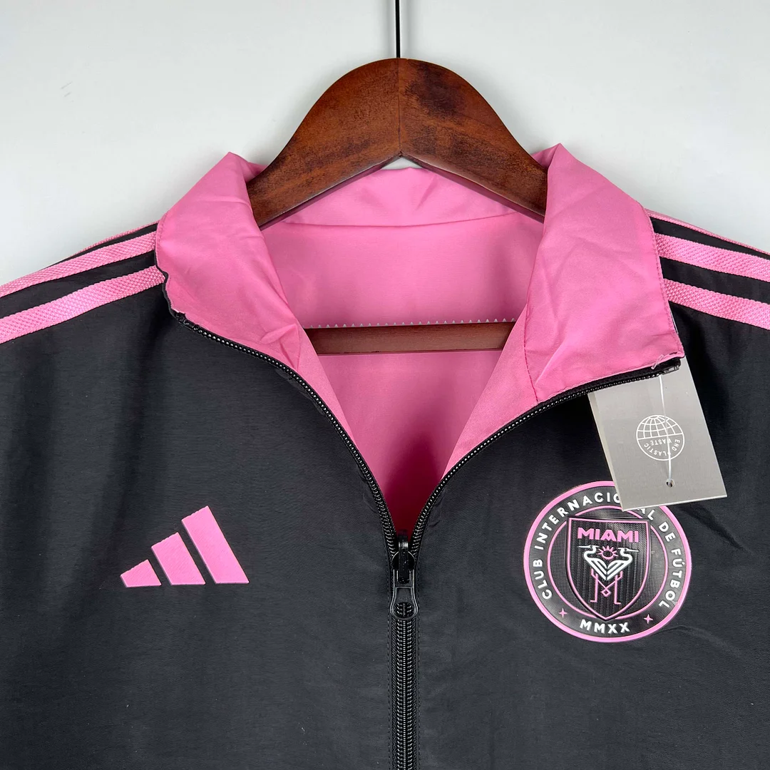 2023/2024 Inter Miami Reversible Windbreaker（black-pink）Soccer Jersey 1:1 Thai Quality - gallery