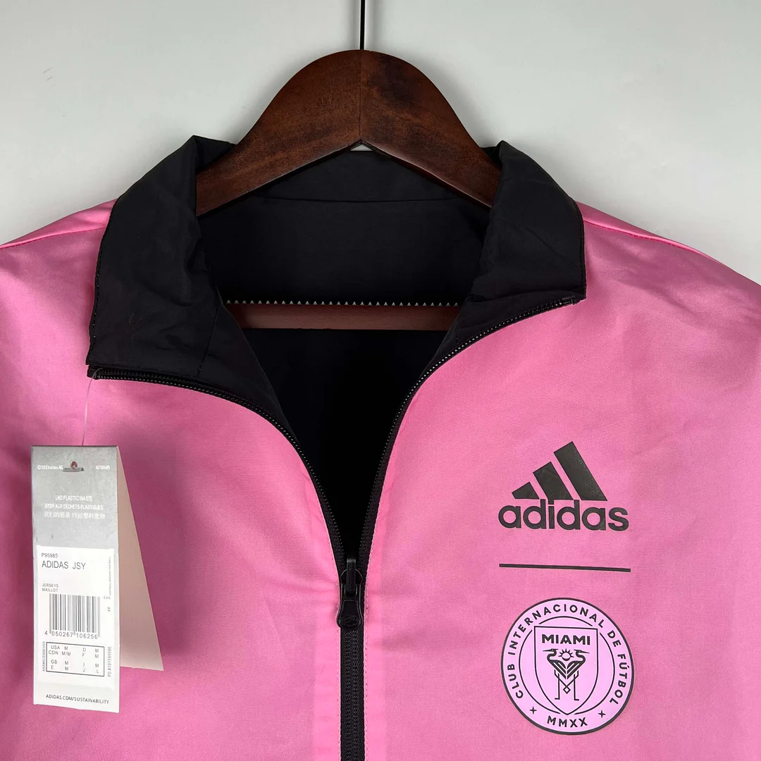 2023/2024 Inter Miami Reversible Windbreaker（black-pink）Soccer Jersey 1:1 Thai Quality - gallery
