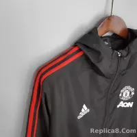 2021/2022 Manchester United Jersey Windbreaker Black - view 3