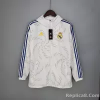 2021/2022 Real Madrid Jersey Windbreaker White(Blue Edge) - view 1