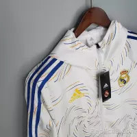 2021/2022 Real Madrid Jersey Windbreaker White(Blue Edge) - view 6