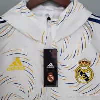 2021/2022 Real Madrid Jersey Windbreaker White(Blue Edge) - view 9
