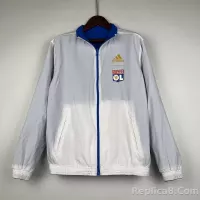 2023/2024 Lyon Reversible Windbreaker（Blue-white）Soccer Jersey 1:1 Thai Quality - view 6
