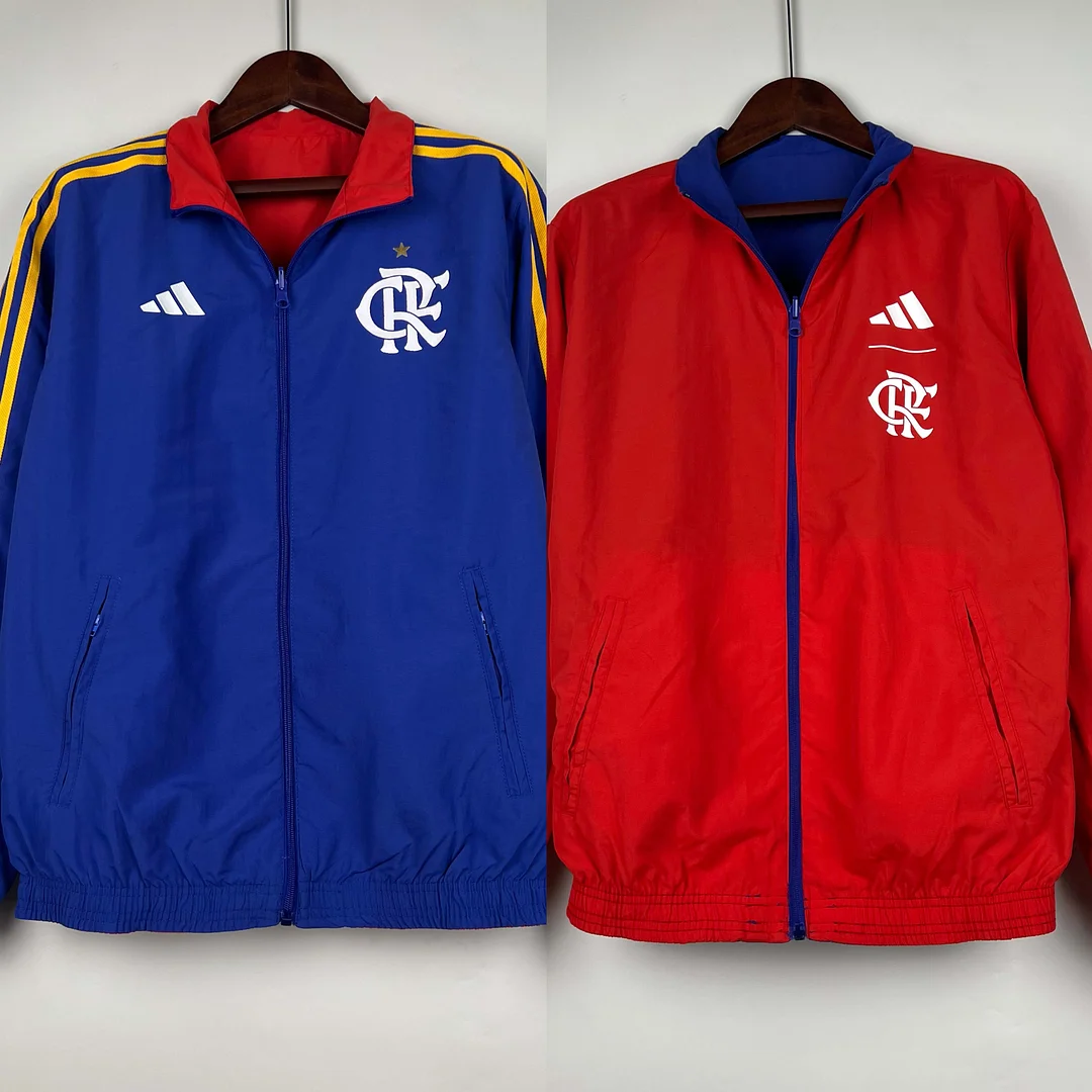 2023-2024 Flamengo Casual Reversible Windbreaker（Blue-red）Soccer Jersey 1:1 Thai Quality - gallery