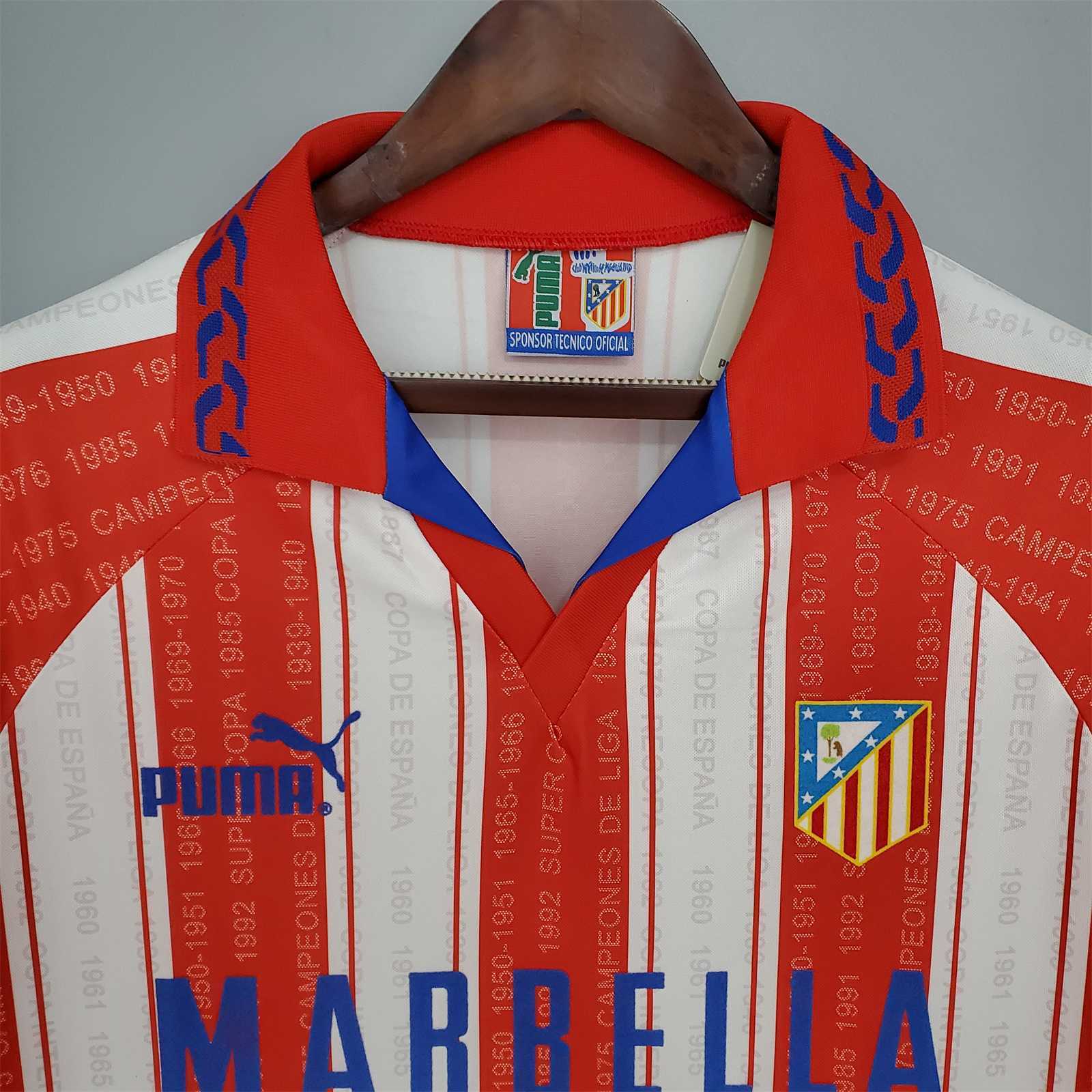 1995-96 Atletico Madrid Home Retro Jersey - view 3