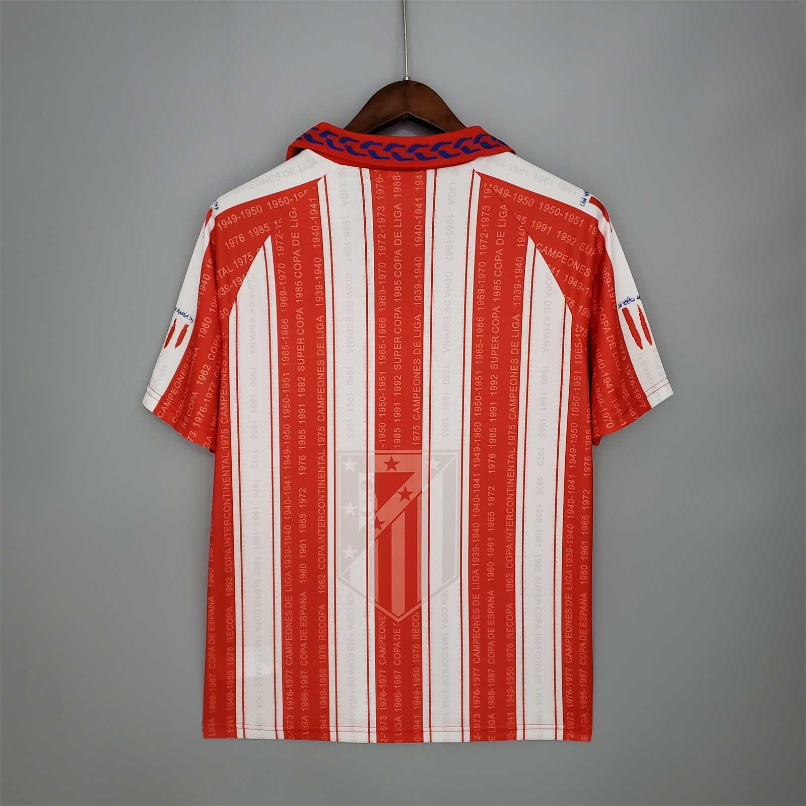 1995-96 Atletico Madrid Home Retro Jersey - view 6