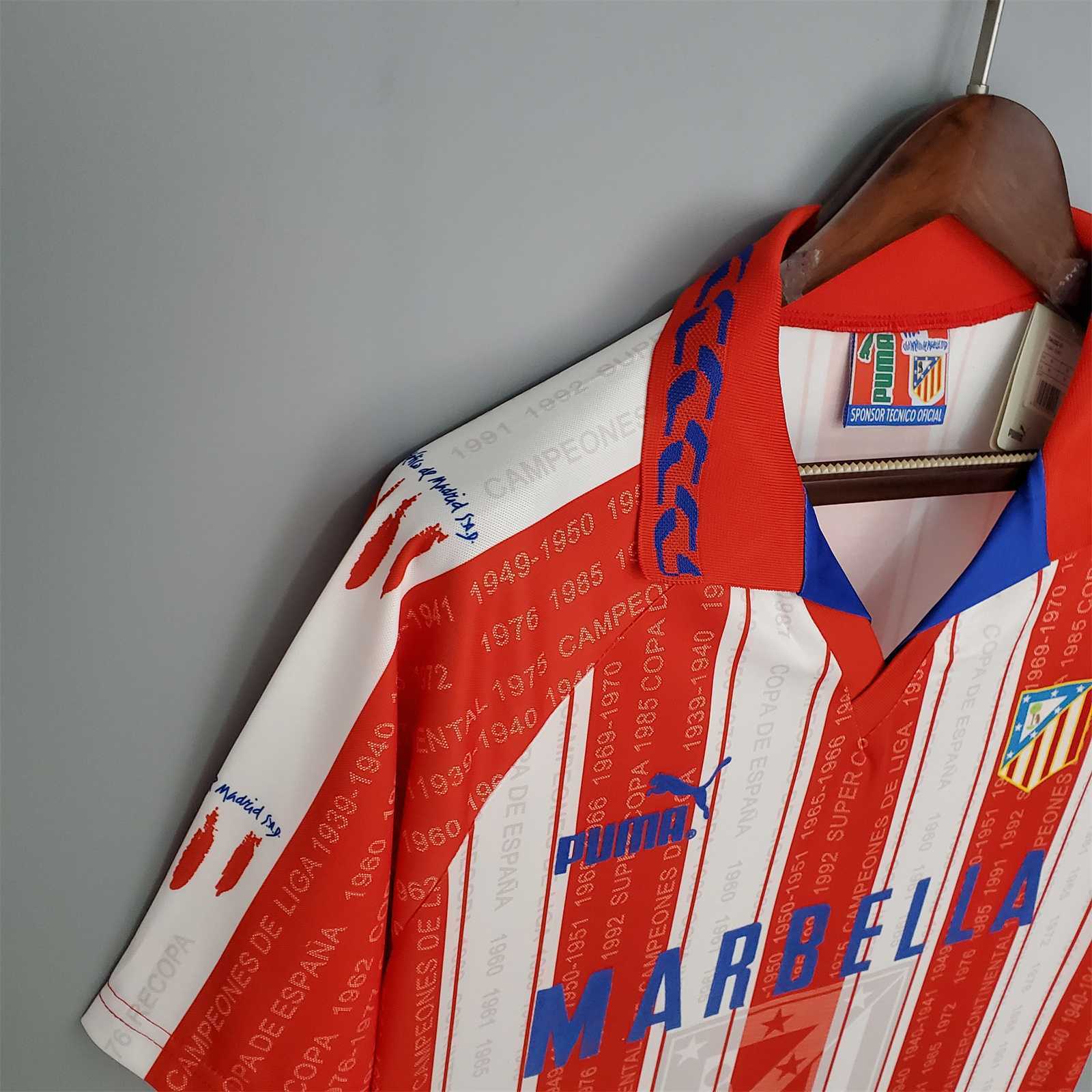 1995-96 Atletico Madrid Home Retro Jersey - view 9